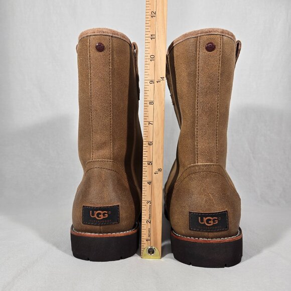 UGG Australia STONEMAN Sheepskin Stout Leather Waterproof Boots Men's US Size 15 - Picture 11 of 17